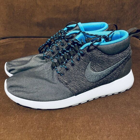 NIKE ROSHE RUN ROSHERUN MID QS PARIS CITY PACK ANTHRACITE BLACK BLUE HERO DS 9 - Picture 3 of 8